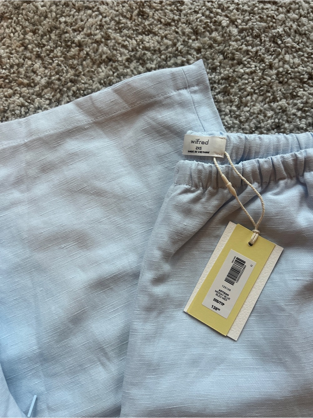 Aritzia linen midday blue set XXS - Picture 4 of 5